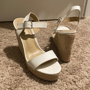 White Wedges Size 11